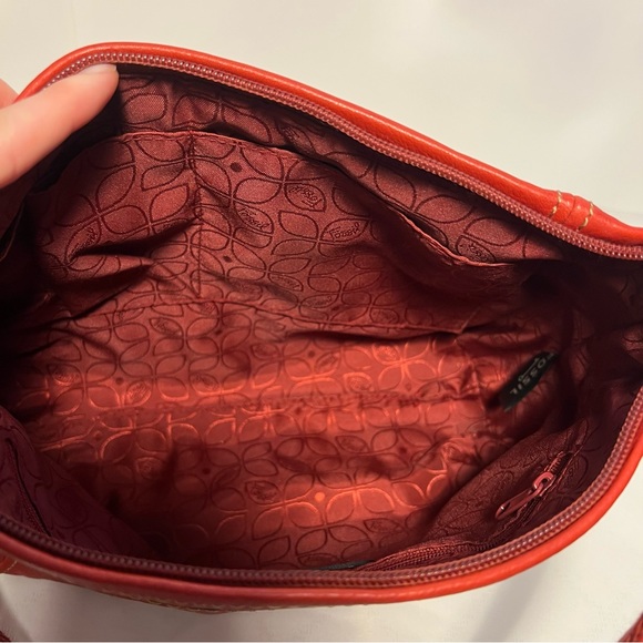 Fossil Red Leather baguette bag - Picture 8 of 13